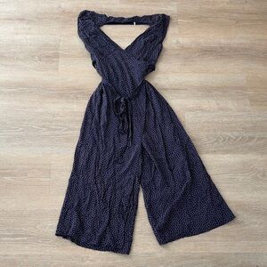 Kimchi Blue Dark Blue Patterned Jumpsuit